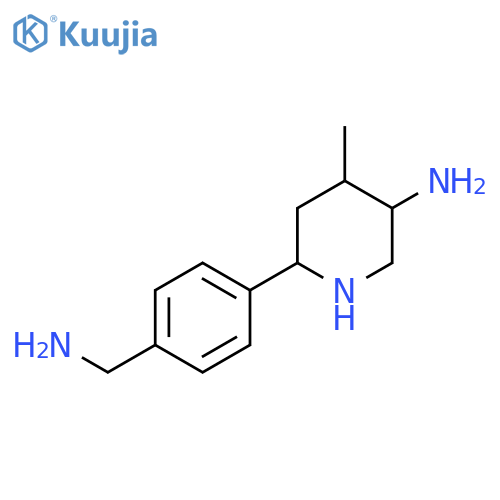 6-4-(aminomethyl)phenyl-4-methylpiperidin-3-amine structure
