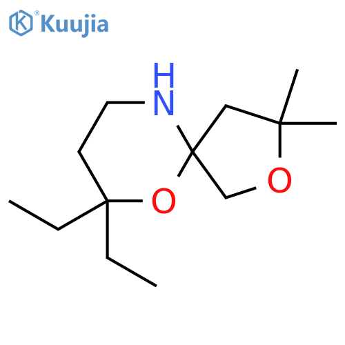 7,7-diethyl-3,3-dimethyl-2,6-dioxa-10-azaspiro4.5decane structure