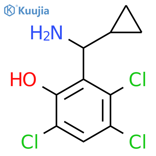 2-amino(cyclopropyl)methyl-3,4,6-trichlorophenol structure