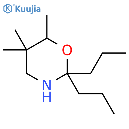 5,5,6-trimethyl-2,2-dipropyl-1,3-oxazinane structure