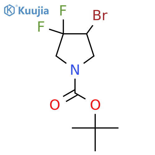 Tert-Butyl 4-bromo-3,3-difluoropyrrolidine-1-carboxylate structure