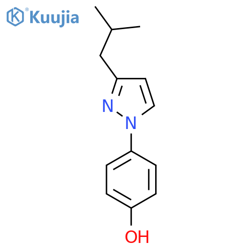 4-3-(2-methylpropyl)-1H-pyrazol-1-ylphenol structure