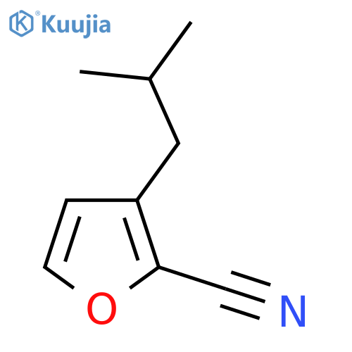 3-(2-methylpropyl)furan-2-carbonitrile structure