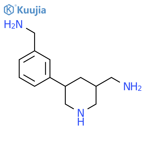 {5-3-(aminomethyl)phenylpiperidin-3-yl}methanamine structure