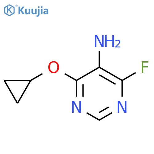 4-cyclopropoxy-6-fluoropyrimidin-5-amine structure