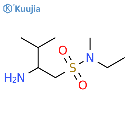 2-amino-N-ethyl-N,3-dimethylbutane-1-sulfonamide structure