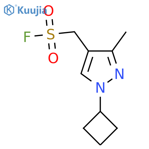 (1-cyclobutyl-3-methyl-1H-pyrazol-4-yl)methanesulfonyl fluoride structure