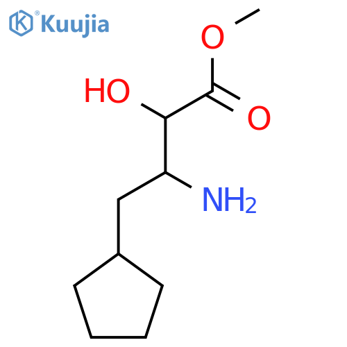 methyl 3-amino-4-cyclopentyl-2-hydroxybutanoate structure
