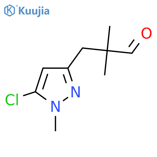 3-(5-chloro-1-methyl-1H-pyrazol-3-yl)-2,2-dimethylpropanal structure