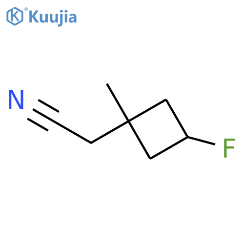 2-(3-fluoro-1-methylcyclobutyl)acetonitrile structure