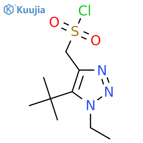 (5-tert-butyl-1-ethyl-1H-1,2,3-triazol-4-yl)methanesulfonyl chloride structure
