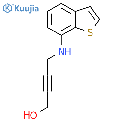 4-(1-benzothiophen-7-yl)aminobut-2-yn-1-ol structure
