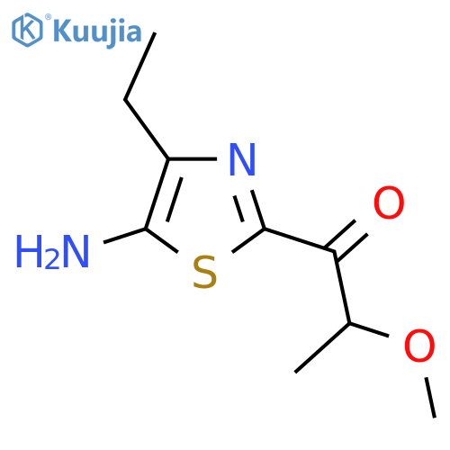1-(5-amino-4-ethyl-1,3-thiazol-2-yl)-2-methoxypropan-1-one structure