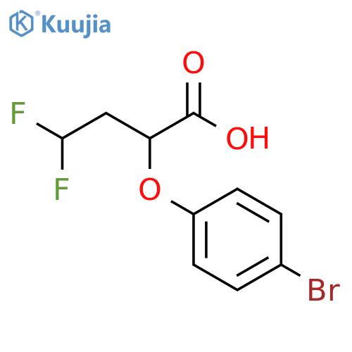 2-(4-bromophenoxy)-4,4-difluorobutanoic acid structure