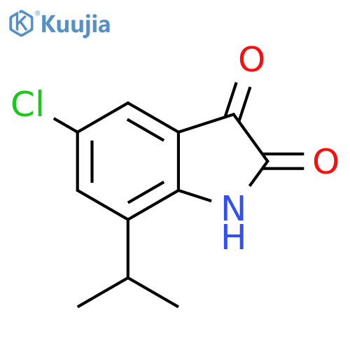 5-chloro-7-(propan-2-yl)-2,3-dihydro-1H-indole-2,3-dione structure
