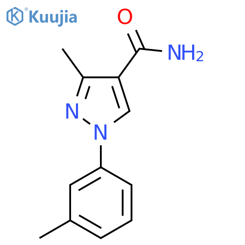 3-methyl-1-(3-methylphenyl)-1H-pyrazole-4-carboxamide structure