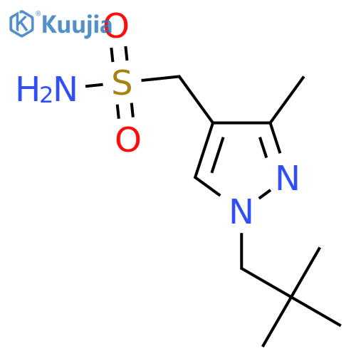 1-(2,2-dimethylpropyl)-3-methyl-1H-pyrazol-4-ylmethanesulfonamide structure