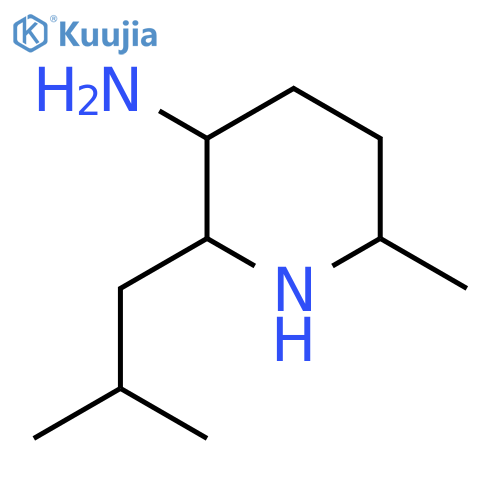 6-methyl-2-(2-methylpropyl)piperidin-3-amine structure