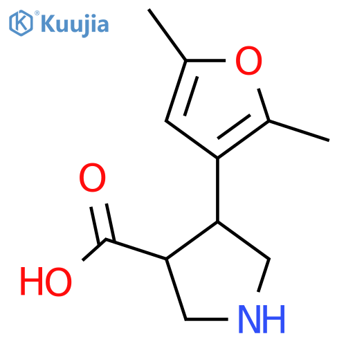 4-(2,5-dimethylfuran-3-yl)pyrrolidine-3-carboxylic acid structure