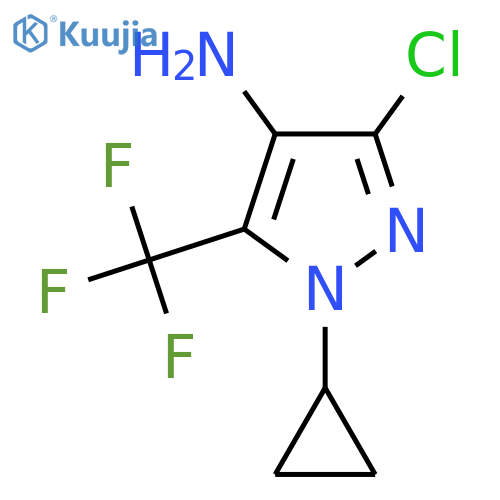 3-chloro-1-cyclopropyl-5-(trifluoromethyl)-1H-pyrazol-4-amine structure