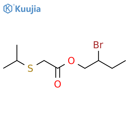 2-bromobutyl 2-(propan-2-ylsulfanyl)acetate structure