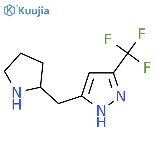5-(pyrrolidin-2-yl)methyl-3-(trifluoromethyl)-1H-pyrazole structure