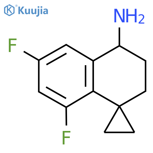 6',8'-difluoro-3',4'-dihydro-2'H-spirocyclopropane-1,1'-naphthalene-4'-amine structure