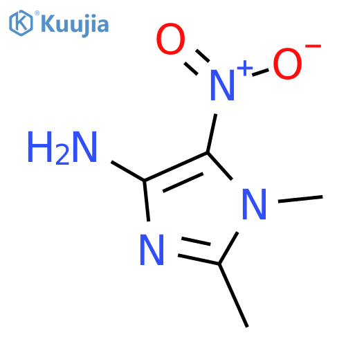 1,2-dimethyl-5-nitro-1H-imidazol-4-amine structure
