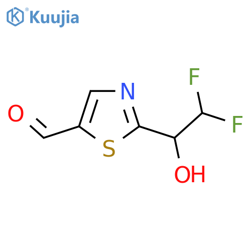 2-(2,2-difluoro-1-hydroxyethyl)-1,3-thiazole-5-carbaldehyde structure