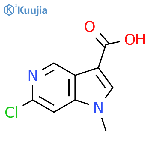 6-chloro-1-methyl-1H-pyrrolo[3,2-c]pyridine-3-carboxylic acid structure