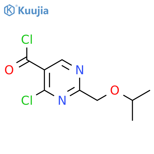 4-chloro-2-(propan-2-yloxy)methylpyrimidine-5-carbonyl chloride structure