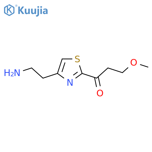 1-4-(2-aminoethyl)-1,3-thiazol-2-yl-3-methoxypropan-1-one structure
