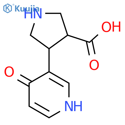 4-(4-oxo-1,4-dihydropyridin-3-yl)pyrrolidine-3-carboxylic acid structure