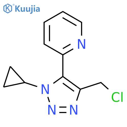 2-4-(chloromethyl)-1-cyclopropyl-1H-1,2,3-triazol-5-ylpyridine structure