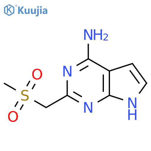 2-(methanesulfonylmethyl)-7H-pyrrolo2,3-dpyrimidin-4-amine structure