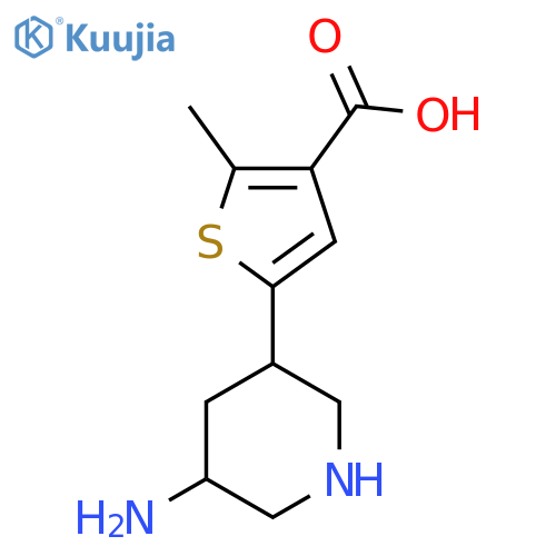 5-(5-Aminopiperidin-3-yl)-2-methylthiophene-3-carboxylic acid structure