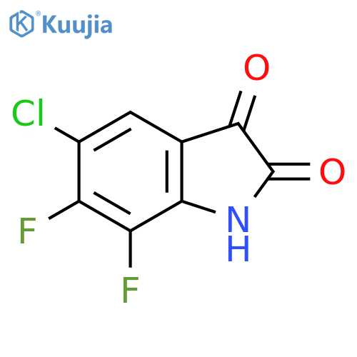 5-chloro-6,7-difluoro-2,3-dihydro-1H-indole-2,3-dione structure