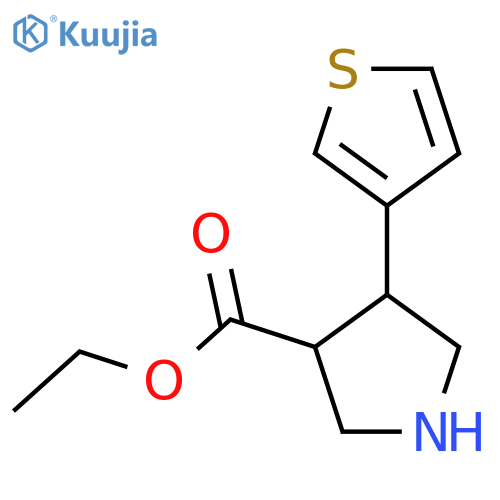 ethyl 4-(thiophen-3-yl)pyrrolidine-3-carboxylate structure