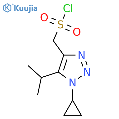 1-cyclopropyl-5-(propan-2-yl)-1H-1,2,3-triazol-4-ylmethanesulfonyl chloride structure