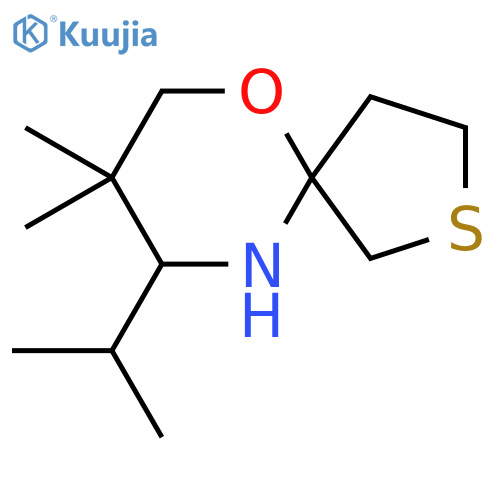 8,8-dimethyl-9-(propan-2-yl)-6-oxa-2-thia-10-azaspiro4.5decane structure
