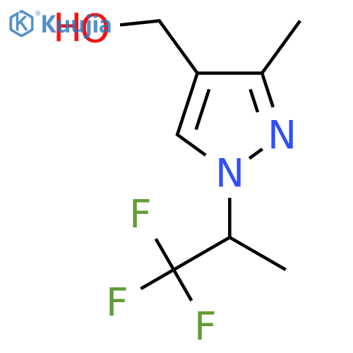 3-methyl-1-(1,1,1-trifluoropropan-2-yl)-1H-pyrazol-4-ylmethanol structure