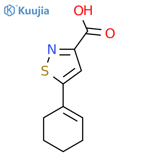 5-(Cyclohex-1-en-1-yl)-1,2-thiazole-3-carboxylic acid structure