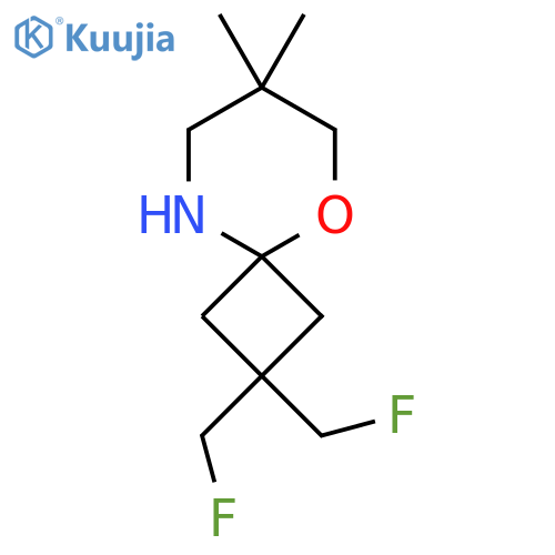 2,2-bis(fluoromethyl)-7,7-dimethyl-5-oxa-9-azaspiro3.5nonane structure