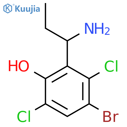 2-(1-aminopropyl)-4-bromo-3,6-dichlorophenol structure