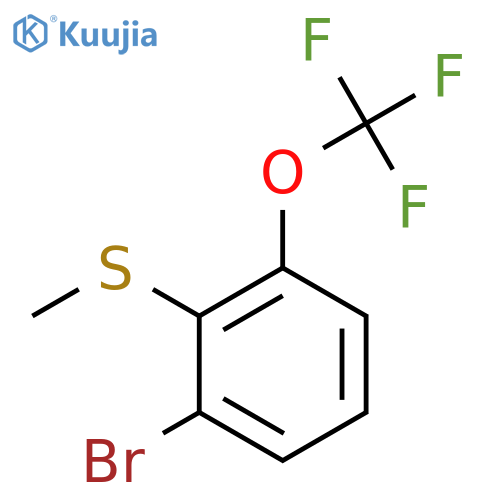 (2-Bromo-6-(trifluoromethoxy)phenyl)(methyl)sulfane structure