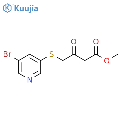 methyl 4-(5-bromopyridin-3-yl)sulfanyl-3-oxobutanoate structure