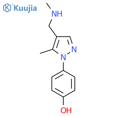 4-{5-methyl-4-(methylamino)methyl-1H-pyrazol-1-yl}phenol structure