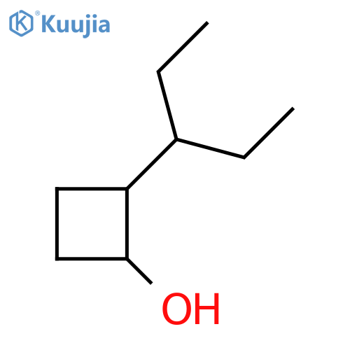 2-(pentan-3-yl)cyclobutan-1-ol structure