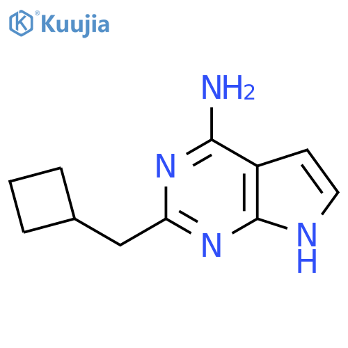 2-(cyclobutylmethyl)-7H-pyrrolo2,3-dpyrimidin-4-amine structure
