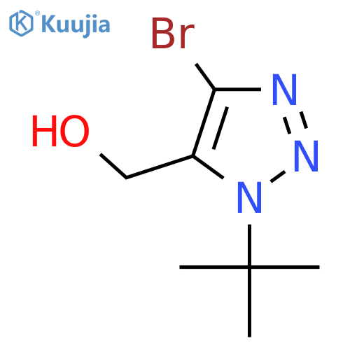 (4-bromo-1-tert-butyl-1H-1,2,3-triazol-5-yl)methanol structure